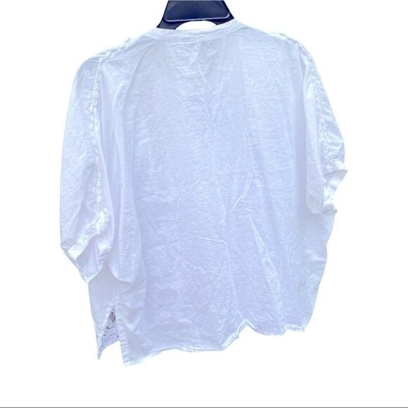 Victoria’s Secret White Lace Embroidered Blouse Sz Small Petite - Picture 2 of 8